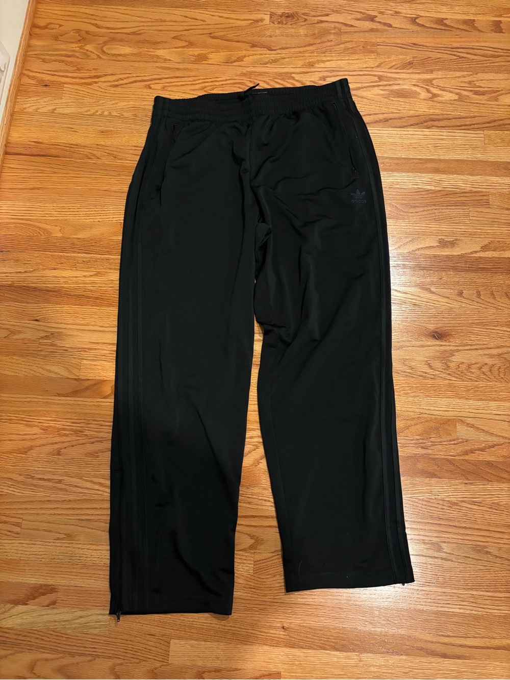 adidas Black Men's Jogger Track Pants with Side Stripes